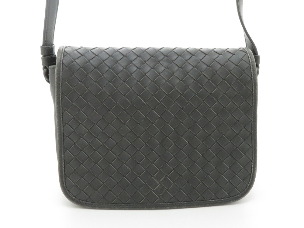 BOTTEGA VENETA Shoulder Bag Intrecciato Gray Calfskin